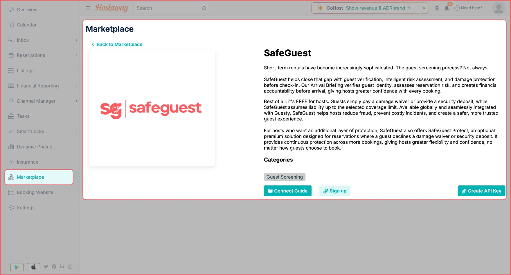 Finding SafeGuest in the Hostaway Marketplace