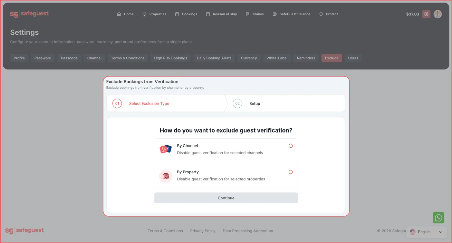Configuring the branded guest experience