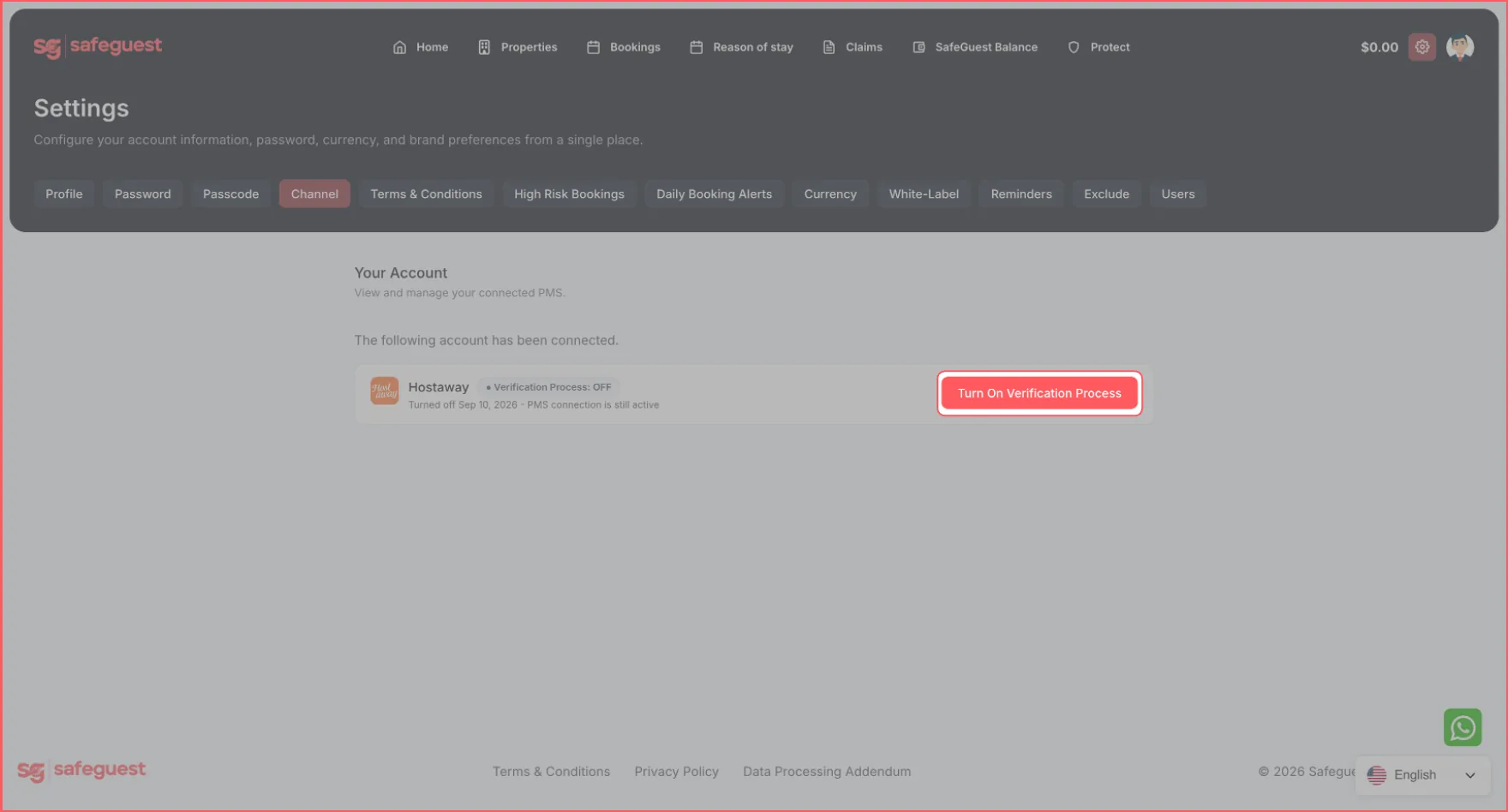 Saving verification exclusions