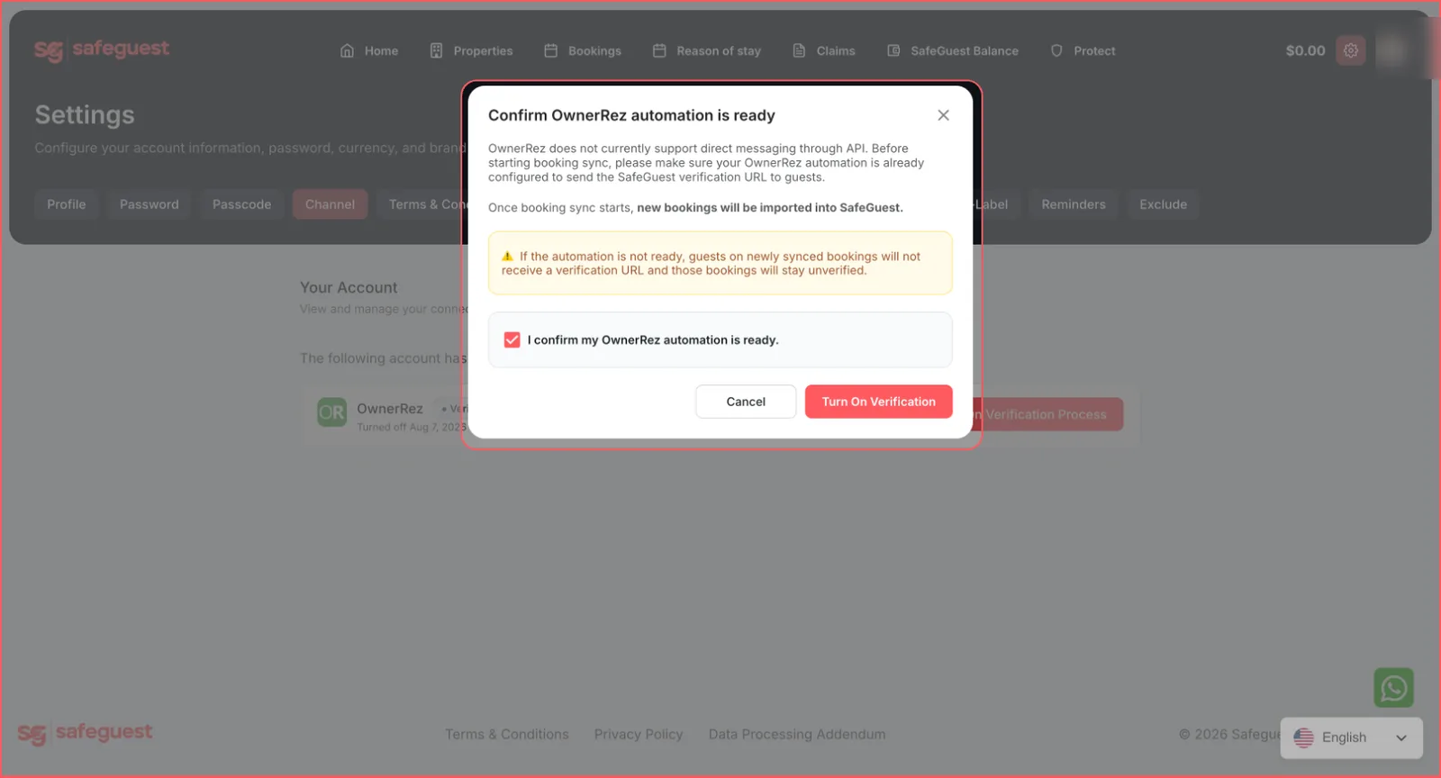 Confirming the automation is configured
