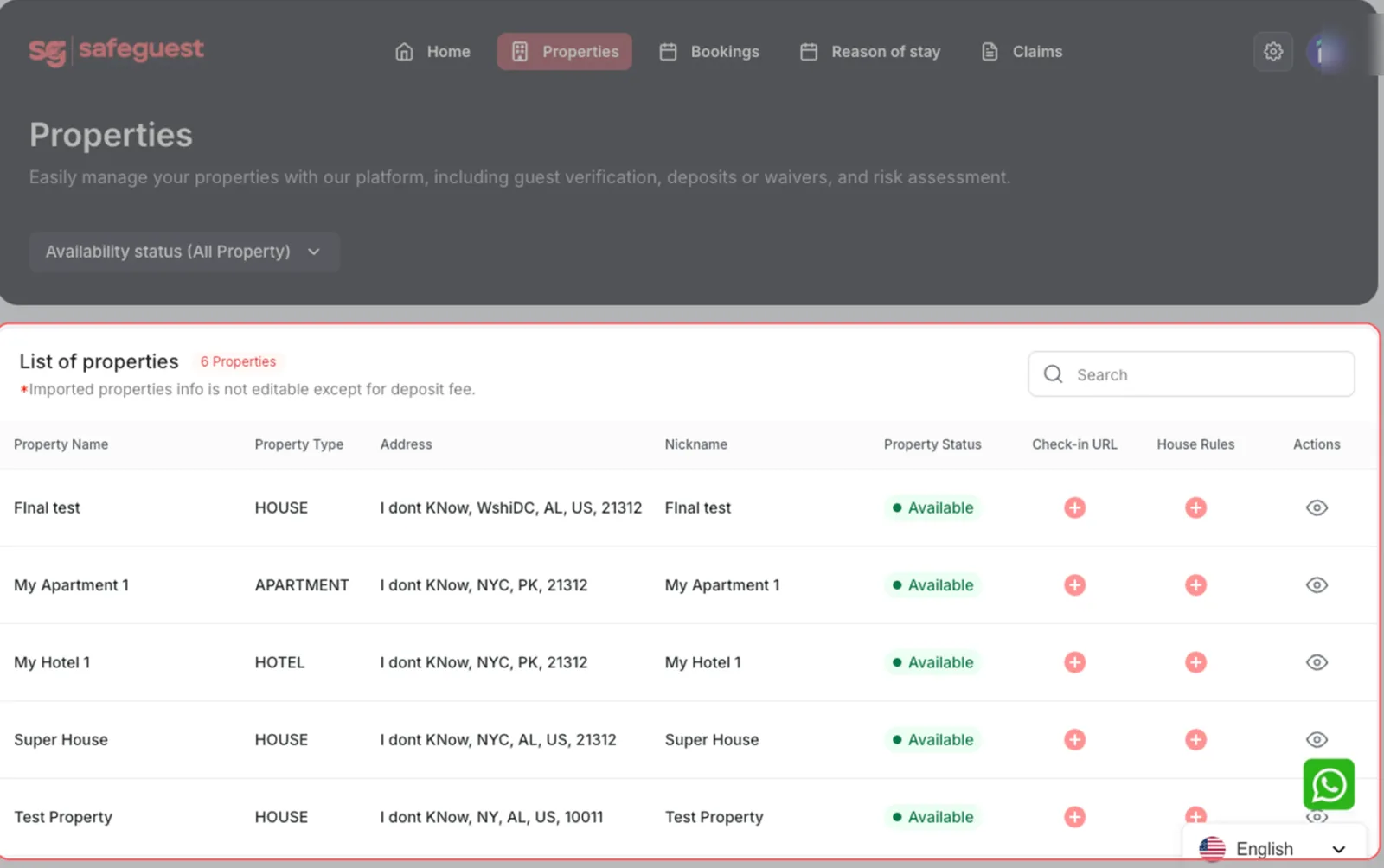OwnerRez properties synced into SafeGuest